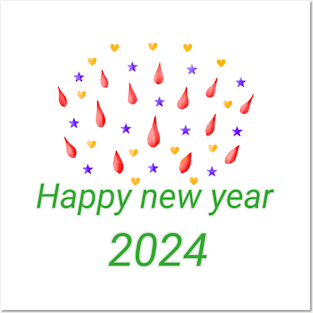 Happy new year 2024 Posters and Art